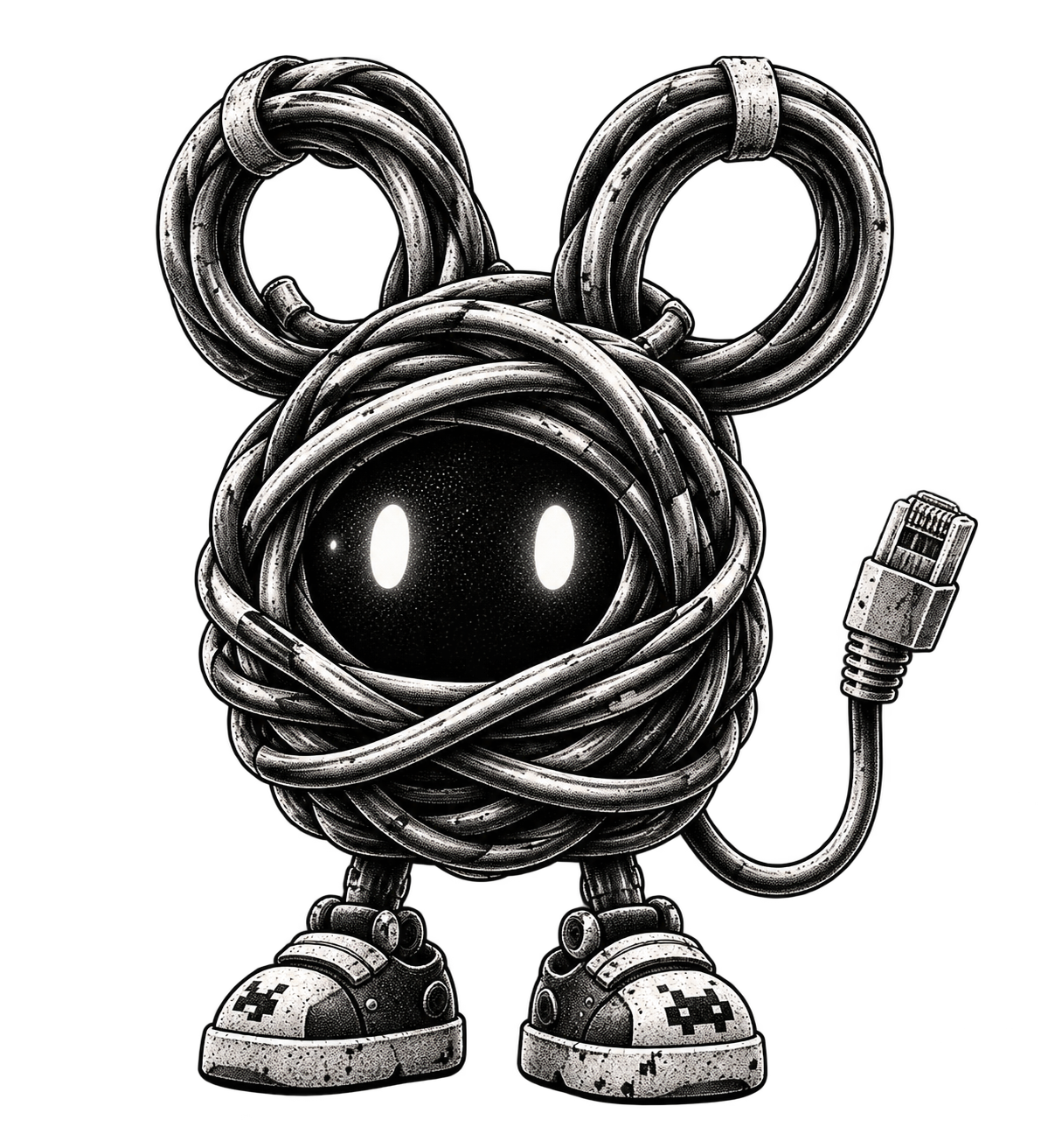 Blop, a cable creature reconnecting forgotten terminals